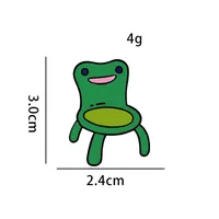 Cartoon Style Cute Animal Cartoon Frog Alloy Stamping Stoving Varnish Plating Unisex Cartoon Pinback Badge Brooches Collar Pin sku image 26