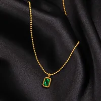 IG Style Square 201 Stainless Steel Inlay Zircon 18K Gold Plated St. Patrick Women's Bracelets Earrings Necklace main image 8