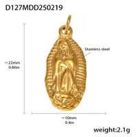 18K Gold Plated Geometric Pendant sku image 31