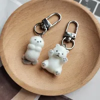 IG Style Cute Sweet Animal Alloy Resin Flocking Bag Pendant Keychain main image 3