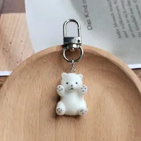 IG Style Cute Sweet Animal Alloy Resin Flocking Bag Pendant Keychain main image 5