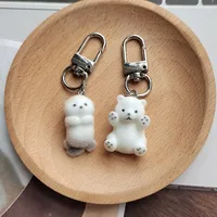 IG Style Cute Sweet Animal Alloy Resin Flocking Bag Pendant Keychain main image 2