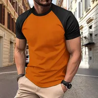 Men's T-shirt Pullovers Short Sleeve Men's Polo Shirts  Solid Color main image 1