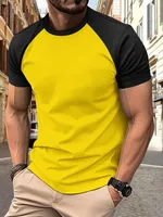 Men's T-shirt Pullovers Short Sleeve Men's Polo Shirts  Solid Color sku image 12