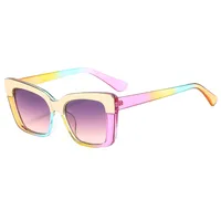 Casual Color Block Ac Square Full Frame Glasses main image 4