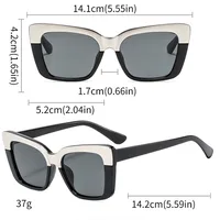 Casual Color Block Ac Square Full Frame Glasses main image 2