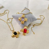 Casual Cross 304 Stainless Steel Metal Plating Rhinestones 18K Gold Plated Women's Pendant Necklace main image 5