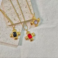 Casual Cross 304 Stainless Steel Metal Plating Rhinestones 18K Gold Plated Women's Pendant Necklace main image 6