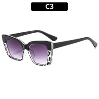 Casual Color Block Ac Square Full Frame Glasses sku image 3