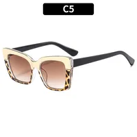 Casual Color Block Ac Square Full Frame Glasses sku image 5