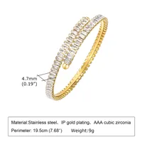 Wholesale Jewelry IG Style Solid Color 201 Stainless Steel Zircon 18K Gold Plated Bracelets Earrings Necklace Cuban Link Chain Curb Chain Cable Chain sku image 11