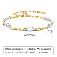 Wholesale Jewelry IG Style Solid Color 201 Stainless Steel Zircon 18K Gold Plated Bracelets Earrings Necklace Cuban Link Chain Curb Chain Cable Chain sku image 5