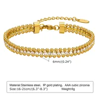 Wholesale Jewelry IG Style Solid Color 201 Stainless Steel Zircon 18K Gold Plated Bracelets Earrings Necklace Cuban Link Chain Curb Chain Cable Chain sku image 7
