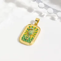 Vacation Beach Sea Dolphin Hippocampus Copper Enamel Plating 18K Gold Plated Charms main image 5
