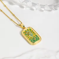 Vacation Beach Sea Dolphin Hippocampus Copper Enamel Plating 18K Gold Plated Charms main image 6