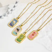 Vacation Beach Sea Dolphin Hippocampus Copper Enamel Plating 18K Gold Plated Charms main image 1