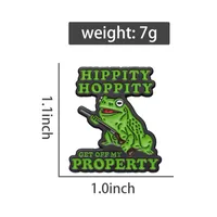 Cartoon Style Cute Animal Cartoon Frog Alloy Stamping Stoving Varnish Plating Unisex Cartoon Pinback Badge Brooches Collar Pin sku image 114