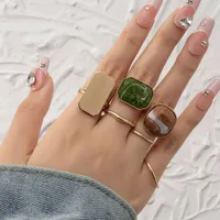 Wholesale Jewelry Vintage Style Classic Style Geometric 304 Stainless Steel Plating Adjustable Ring main image 1