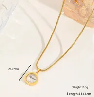 Casual Cute Commute Round Oval Heart Shape 316 Stainless Steel  Plating Inlay Zircon 18K Gold Plated Valentine'S Day Women's Pendant Necklace main image 2