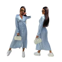 Women's Floral Dress Streetwear V Neck Long Sleeve Multicolor Maxi Long Dress Holiday Banquet Selfie main image 5