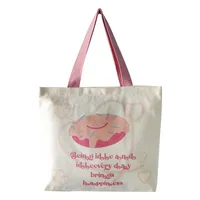 Women's Large Canvas Animal Letter Plant Cute Square Zipper Shopping Bags main image 5