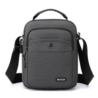 Men's Oxford Cloth Letter Basic Sewing Thread Square Zipper Shoulder Bag sku image 2