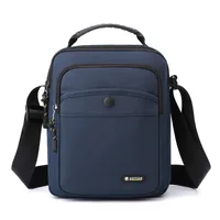 Men's Oxford Cloth Letter Basic Sewing Thread Square Zipper Shoulder Bag sku image 3