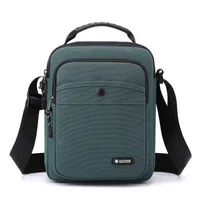 Men's Oxford Cloth Letter Basic Sewing Thread Square Zipper Shoulder Bag sku image 5