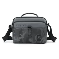 Men's Oxford Cloth Letter Color Block Basic Square Zipper Fanny Pack sku image 6