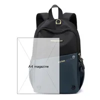Men's Oxford Cloth Letter Basic Square Zipper Functional Backpack main image 2