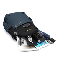 Men's Oxford Cloth Letter Basic Square Zipper Functional Backpack main image 4
