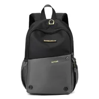 Men's Oxford Cloth Letter Basic Square Zipper Functional Backpack sku image 3