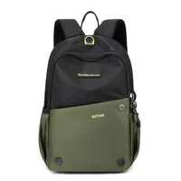 Men's Oxford Cloth Letter Basic Square Zipper Functional Backpack sku image 4