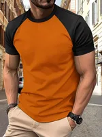 Men's T-shirt Pullovers Short Sleeve Men's Polo Shirts  Solid Color sku image 19