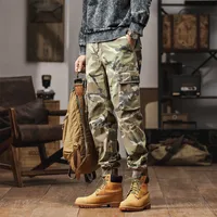 Men's Camouflage Cargo Pants Loose Fit Multi-Pocket Casual Trousers American Outdoor Style Autumn Fashion Trend main image 1