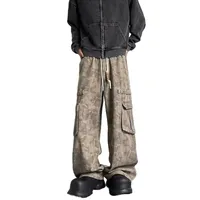 Retro Camo Cargo Pants For Men - Hiphop Streetwear Baggy Joggers With Large Pockets, Loose Fit Urban Dance Trousers & Stylish Design main image 5