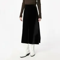 Women's Skirt Simple Style Solid Color Midi Dress Banquet Evening Party main image 1