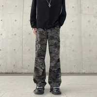 Men's Military Camo Cargo Pants Loose Straight Leg Streetwear Urban Fashion Versatile Styling Tactical Trousers main image 1