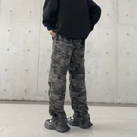 Men's Military Camo Cargo Pants Loose Straight Leg Streetwear Urban Fashion Versatile Styling Tactical Trousers main image 3
