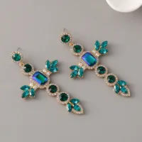 1 Pair Simple Style Classic Style Cross Zinc Alloy Drop Earrings sku image 2