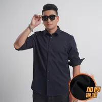 Men's Thermal Flannel Shirt Winter Plaid Casual Top, Plus Size Stretch Fabric Loose Fit Extra Roomy main image 5