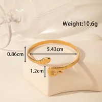 Vintage Style French Style Simple Style Snake 304 Stainless Steel Unisex Jewelry Set sku image 2