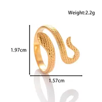 Vintage Style French Style Simple Style Snake 304 Stainless Steel Unisex Jewelry Set main image 2