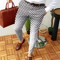 3D Printed Slim Fit Plaid Trousers, British Style Casual & Personalized Design, Autumn - Winter Collection (Multiple Styles) main image 4