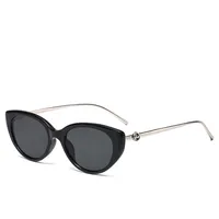 Vacation Simple Style Solid Color Ac Cat Eye Full Frame Glasses sku image 1