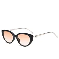Vacation Simple Style Solid Color Ac Cat Eye Full Frame Glasses sku image 5