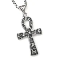 Hip-Hop Rock Punk Cross Titanium Steel Men's Necklace main image 1