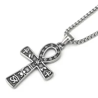 Hip-Hop Rock Punk Cross Titanium Steel Men's Necklace main image 5