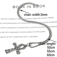 Hip-Hop Rock Punk Cross Titanium Steel Men's Necklace main image 2