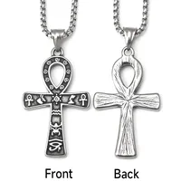 Hip-Hop Rock Punk Cross Titanium Steel Men's Necklace main image 3